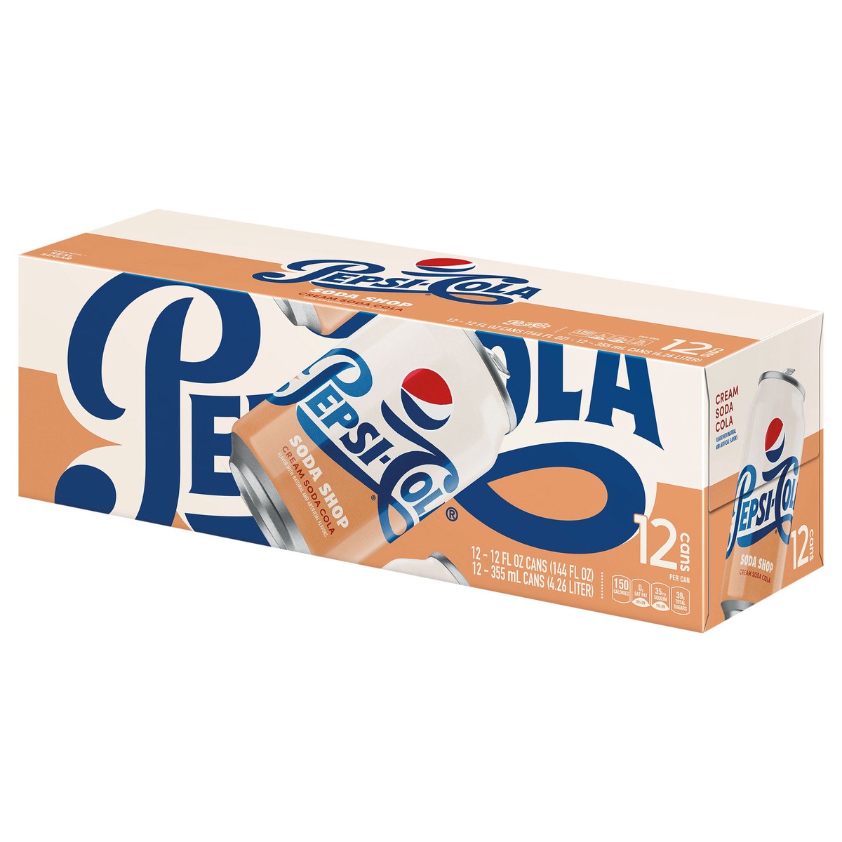 slide 5 of 6, Pepsi Cola, Cream Soda, 12 ct