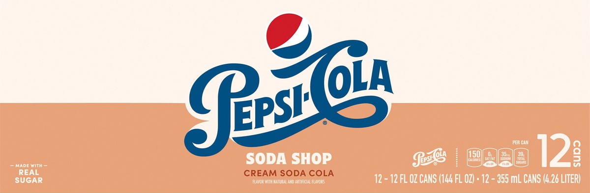 slide 2 of 6, Pepsi Cola, Cream Soda, 12 ct