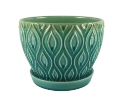 The Joy of Gardening Featherlinx Planter - Turquoise