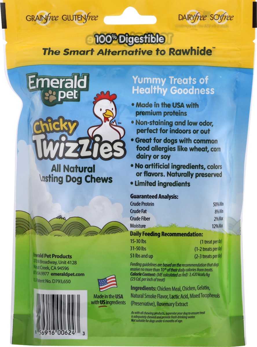 slide 7 of 8, Emerald Pet Size 6 Chicky Twizzies 6 ea, 8 oz