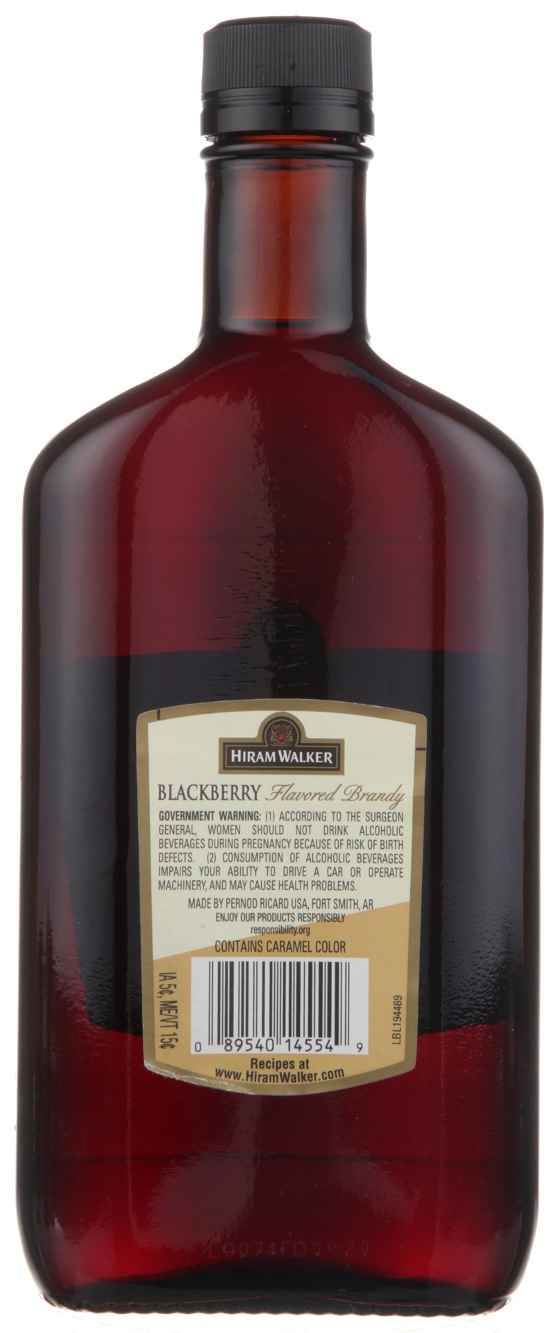 slide 5 of 5, Hiram Walker Blackberry Brandy 375mL Bottle, 375 ml