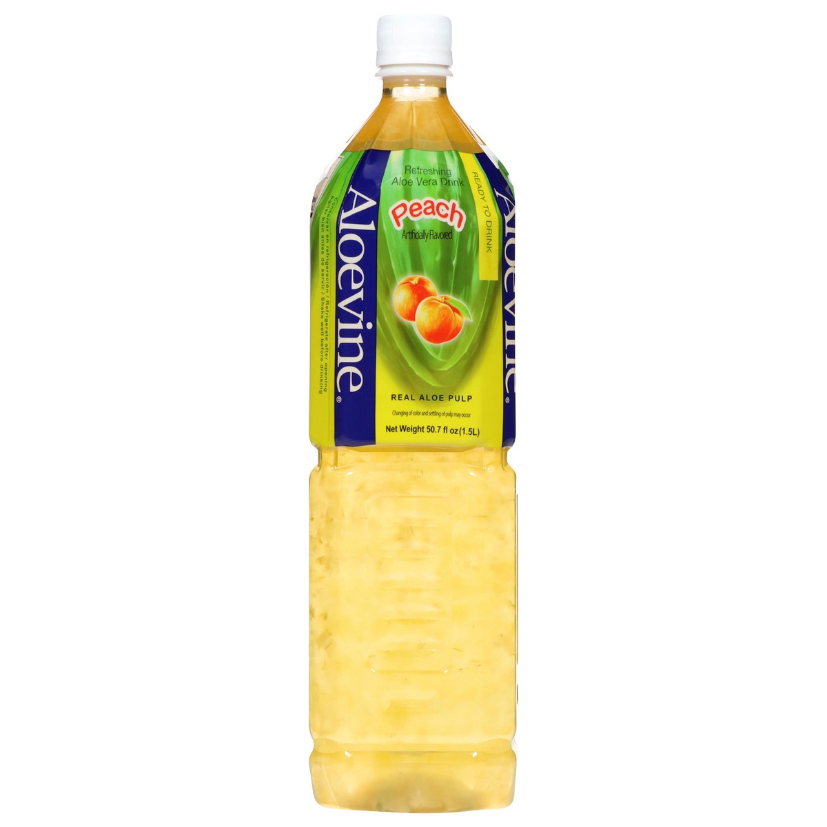 slide 7 of 14, Aloevine Refreshing Peach Aloe Vera Drink 50.7 fl oz, 50.7 fl oz