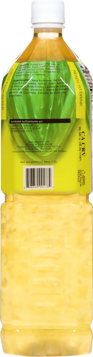 slide 3 of 14, Aloevine Refreshing Peach Aloe Vera Drink 50.7 fl oz, 50.7 fl oz