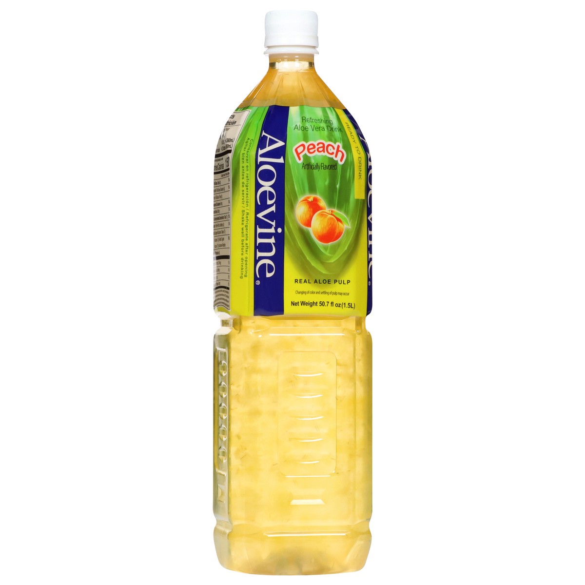 slide 13 of 14, Aloevine Refreshing Peach Aloe Vera Drink 50.7 fl oz, 50.7 fl oz