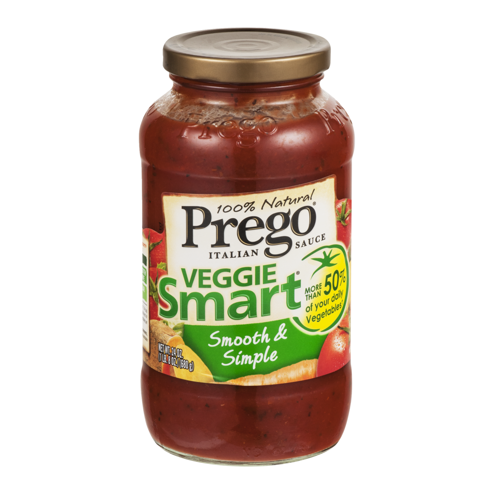 slide 1 of 2, Prego Vegetable Smart Smooth Simple Italian Sauce, 24 oz