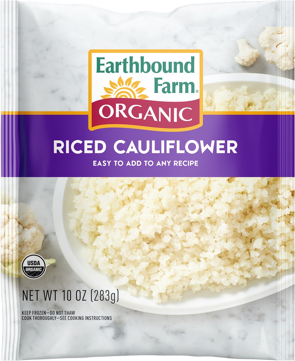 slide 3 of 3, Earthbound Farm Organic Riced Cauliflowe, 10 oz