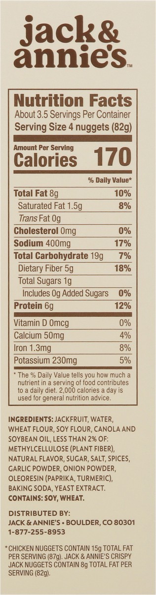 slide 9 of 9, Jack & Annie's Crispy Vegan Jackfruit Nuggets 10.0 oz, 10 oz
