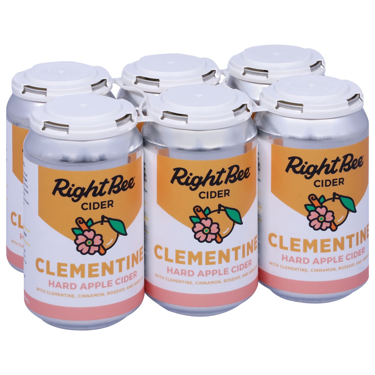slide 4 of 13, Right Bee Clementine Hard Apple Cider 6 - 12 fl oz Cans, 6 ct