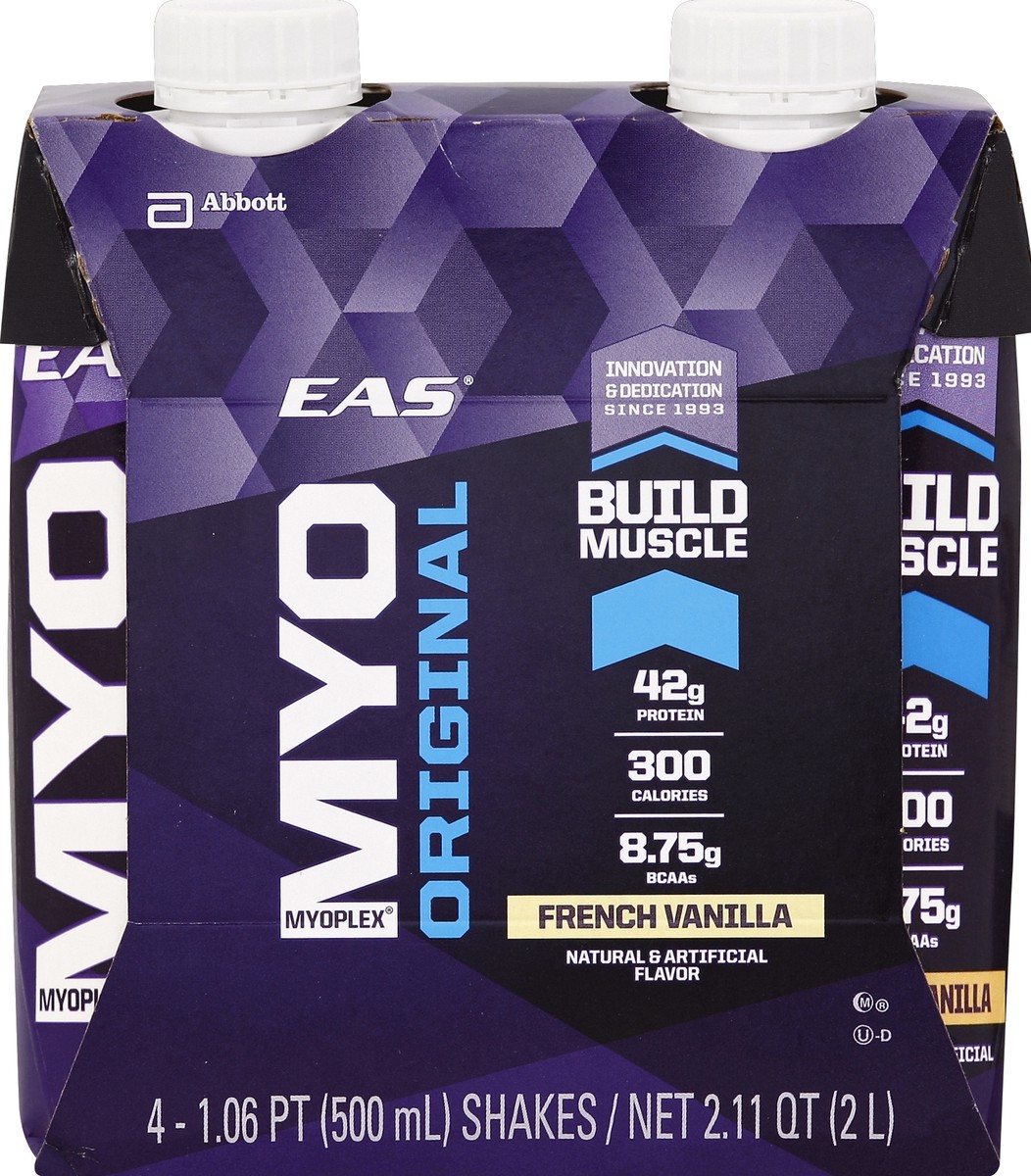 slide 4 of 4, EAS Myoplex 500 Ml 4 Pk Rtd Vanilla Shake, 4 ct