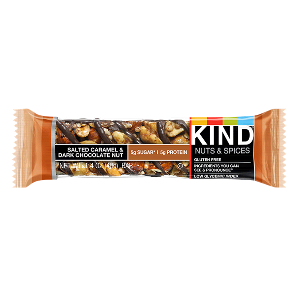 slide 1 of 1, KIND Salted Caramel & Dark Chocolate Nut Bar, 1.4 oz