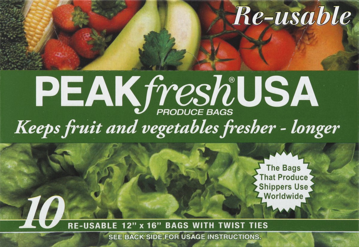 slide 3 of 4, PeakFresh Produce Bags 10 ea, 10 ct