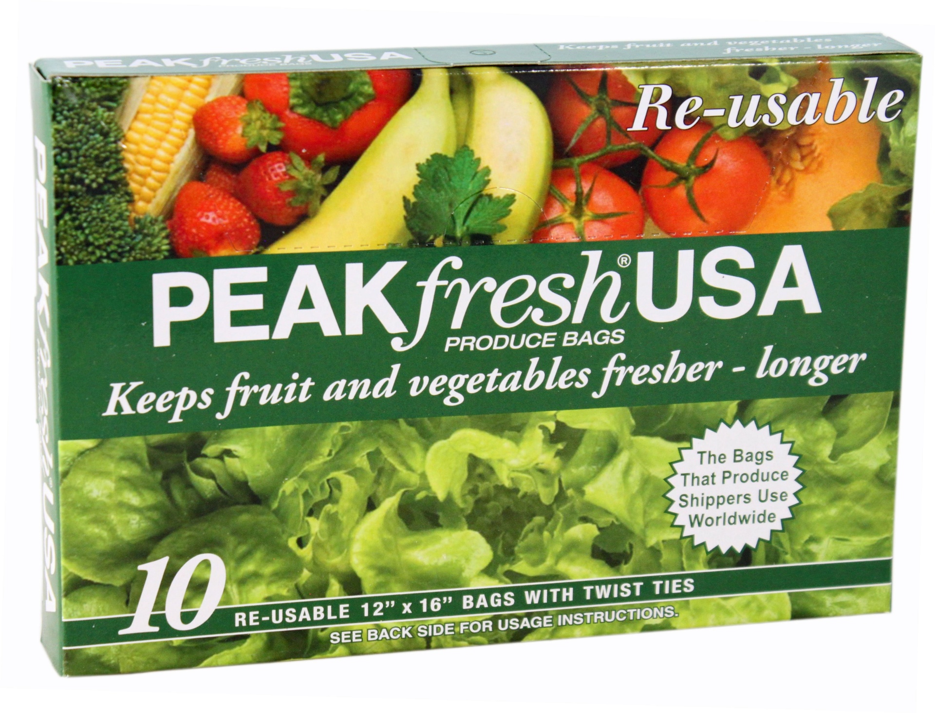 slide 1 of 4, PeakFresh Produce Bags 10 ea, 10 ct
