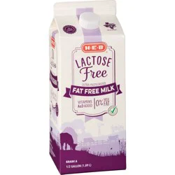 H-E-B Fat Free Lactose Free Milk