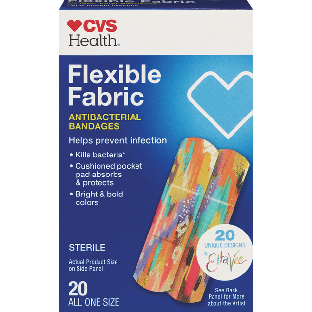 slide 1 of 1, CVS Health Printed Fabric Bandage 1, 1 ct