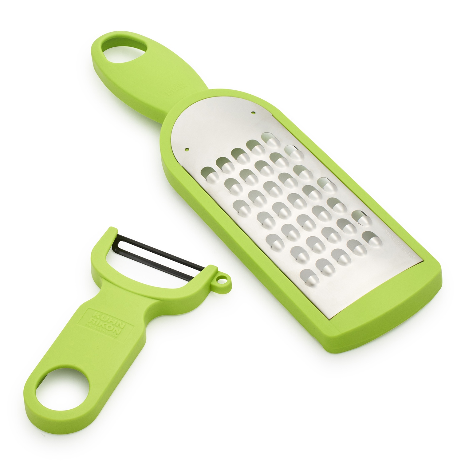 slide 1 of 1, Kuhn Rikon Peeler and Grater Set, Green, 1 ct