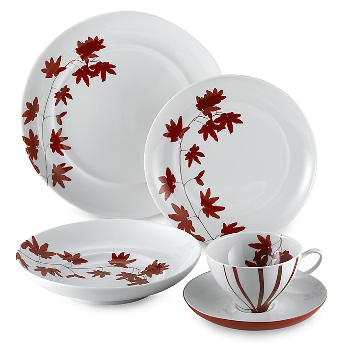 slide 1 of 1, Mikasa Pure Red Place Setting, 5 ct