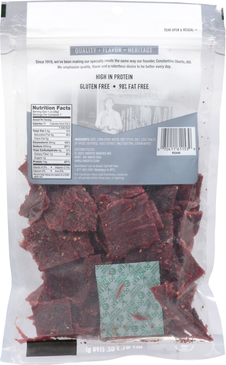 slide 5 of 9, Oh Boy! Oberto Thin Style Peppered Beef Jerky, 7 oz