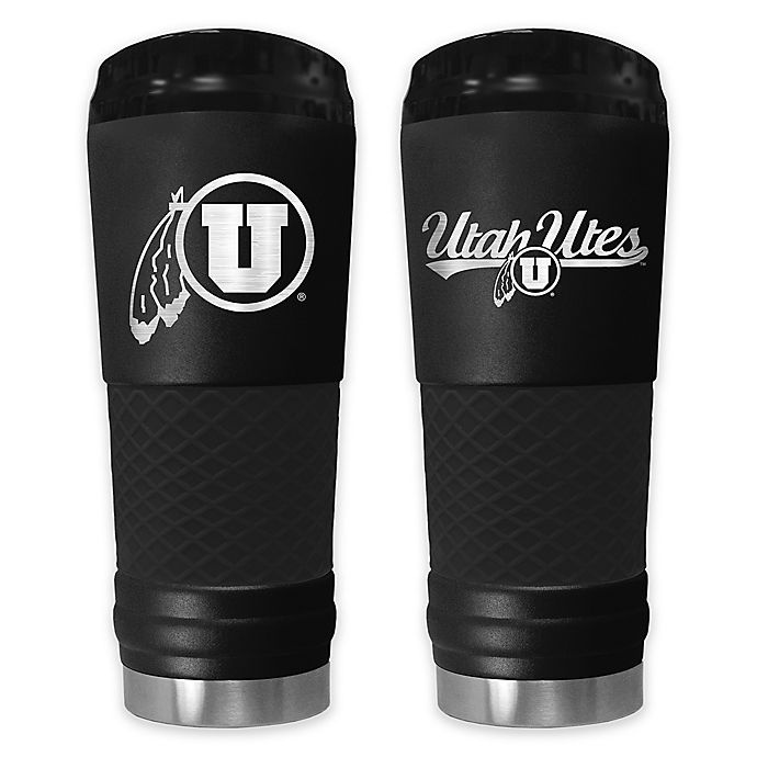 slide 1 of 1, NCAA University of Utah Powder Coated Stealth Draft Tumbler, 24 oz