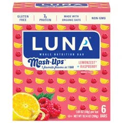 Luna Mash-Ups Whole Lemonzest + Raspberry Nutrition Bar 6 - 1.69 oz Bars