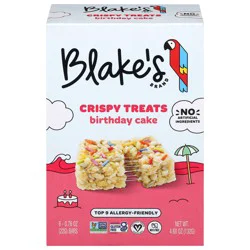 Blake's Crispy Treats Birthday Cake Bars 6 - 0.78 oz Bars