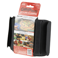 slide 2 of 29, Gripmitt Silicone Kitchen Mitt - Black, 1 ct
