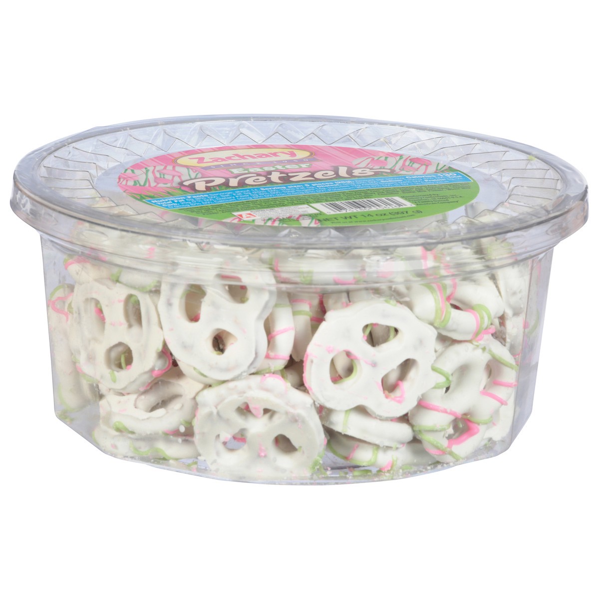 slide 8 of 13, Zachary Easter Pretzel Tub, 14 oz