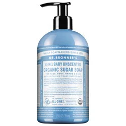 Dr. Bronner's Organic Shikakai Soap - Baby Unscented - Hand and Body - Liquid - Pump