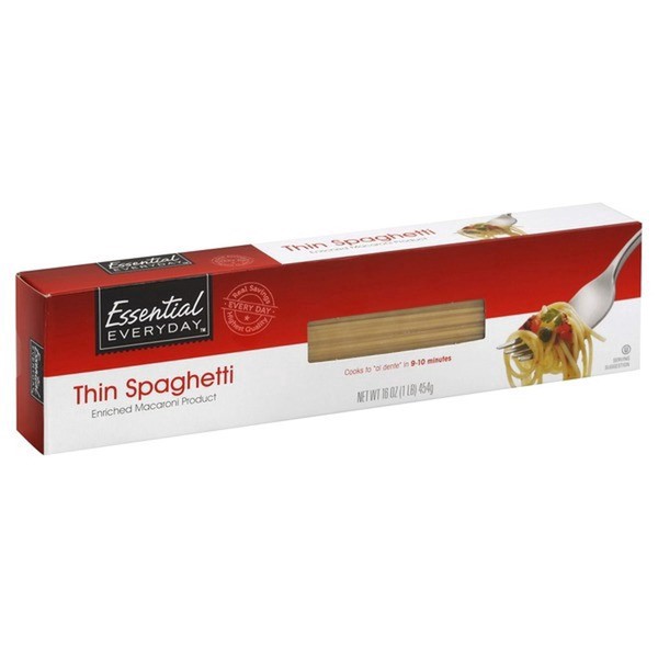 slide 1 of 1, Essential Everyday Thin Spaghetti Pasta, 16 oz