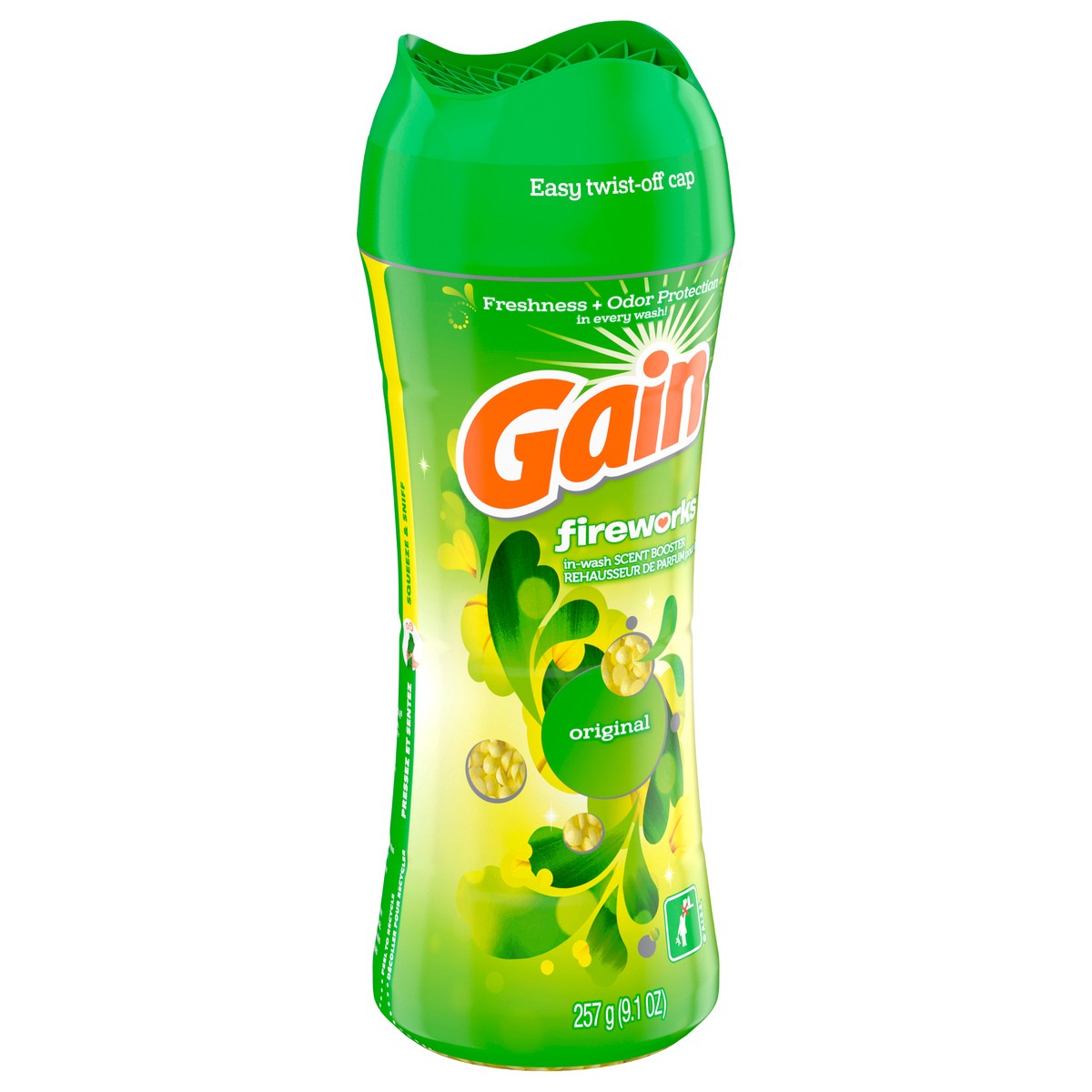 slide 3 of 3, Gain In-Wash Laundry Scent Booster, Original Scent, 9.1 OZ, Fresh Extender + Odor Protection, 9.1 oz