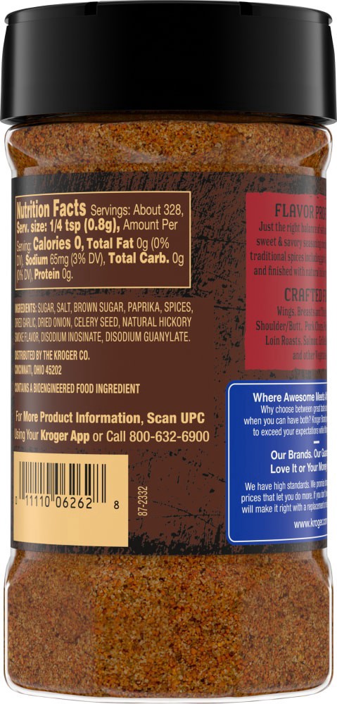 slide 3 of 4, Kroger Prime Seasonings Sweet Smokehouse Season & Rub - 9.3 oz, 9.3 oz