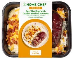 Home Chef Beef Meatloaf With Loaded Mashed Potatoes