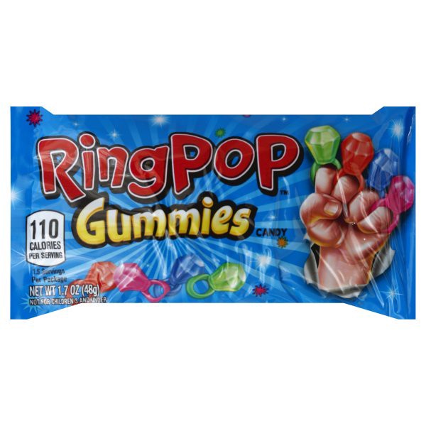 slide 1 of 1, Ring Pop Gummies, 1.7 oz