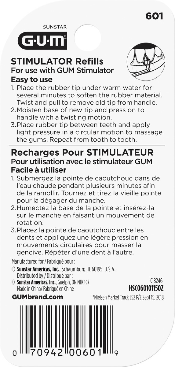 slide 4 of 4, G-U-M Stimulator Refills 3 ea, 3 ct