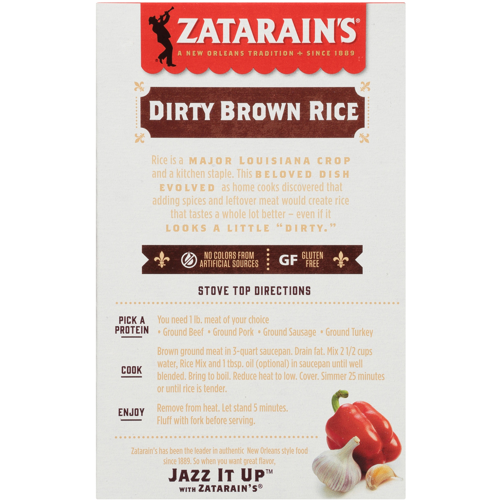 slide 2 of 4, Zatarain's Dirty Brown Rice Mix, 7 oz