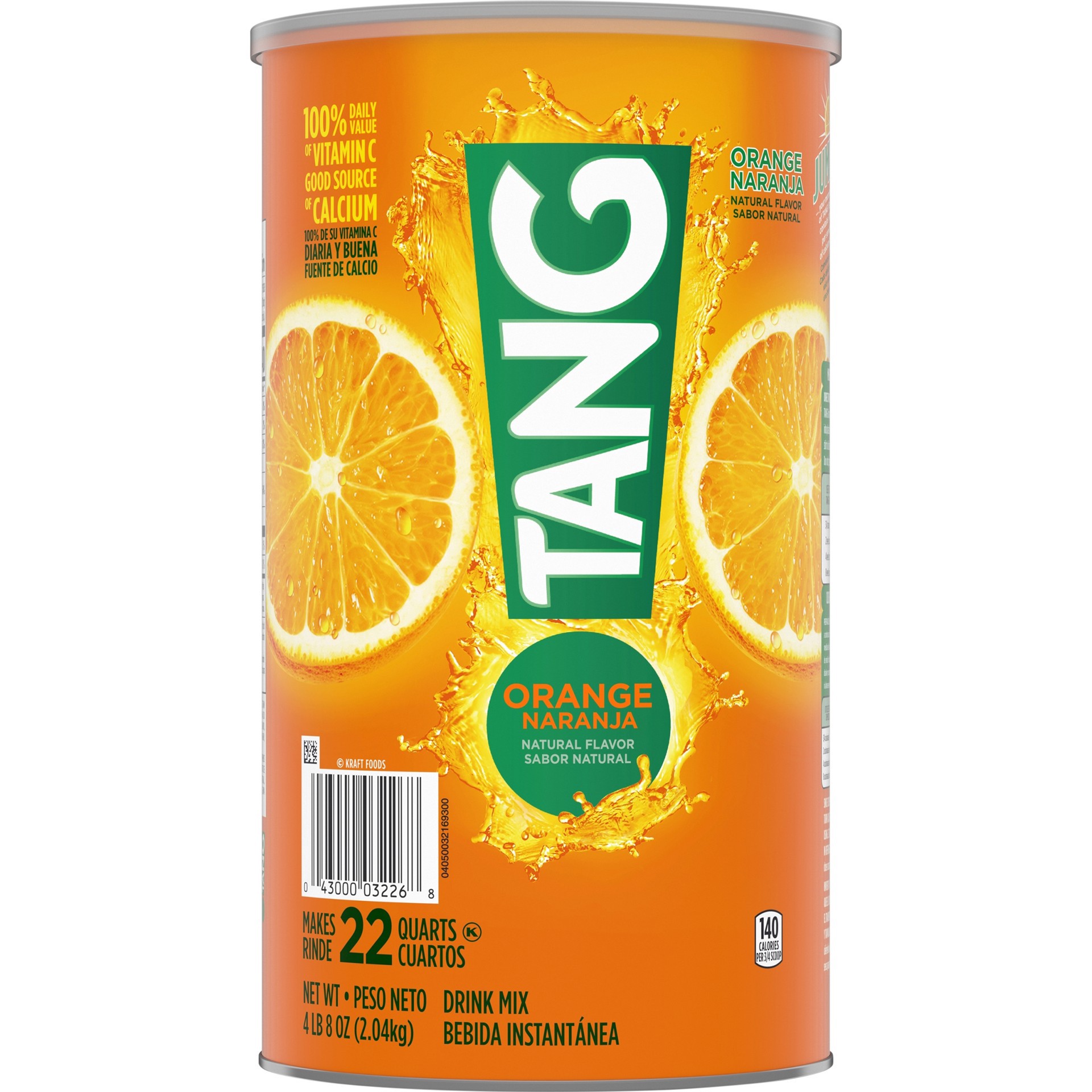 slide 5 of 17, Tang Orange Naturally Flavored Powdered Soft Drink Mix- 4.5 lb, 72 oz