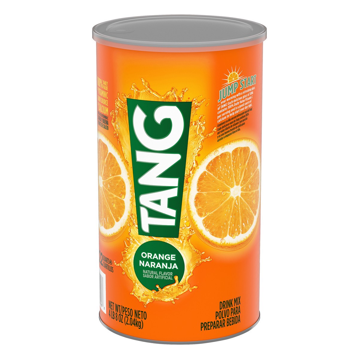 slide 17 of 17, Tang Orange Naturally Flavored Powdered Soft Drink Mix, 4.5 lb Canister, 4.5 lb