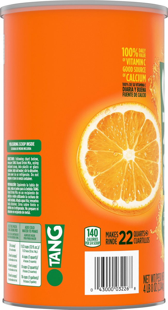 slide 7 of 17, Tang Orange Naturally Flavored Powdered Soft Drink Mix- 4.5 lb, 72 oz