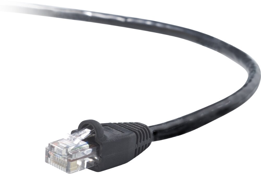 slide 1 of 1, Belkin Ethernet Patch Snagless Cable Cord - Black, 1 ct