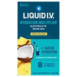 Liquid I.V. Hydration Multiplier Electrolyte Powder Packet Drink Mix, Pina Colada, 6 Ct
