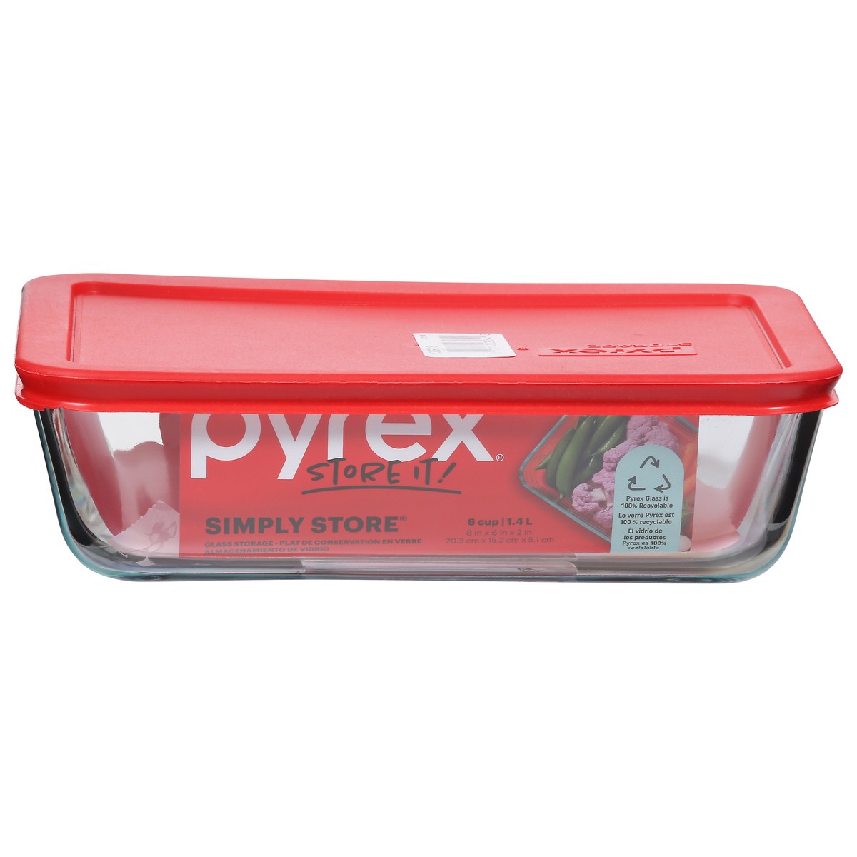 slide 1 of 9, Pyrex 6 Cup (1.4 l) Simply Store Glass Storage 1 ea, 1 ct