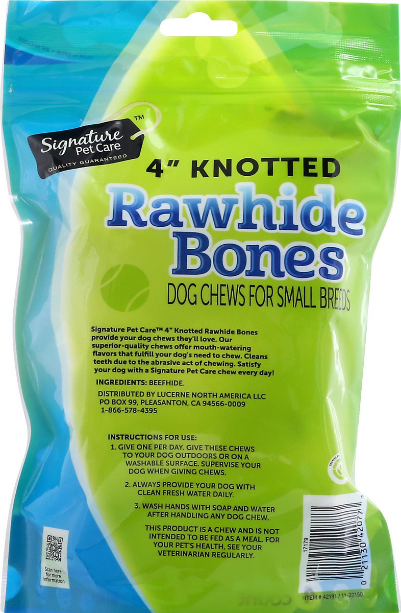 slide 4 of 9, Priority Pet Bones, Rawhide Knotted, 4 Inch, 4 Pack, 4 ct