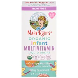 MaryRuth's Organic 6-12 Months Infant Liquid Drops Orange Vanilla Multivitamin 2 fl oz