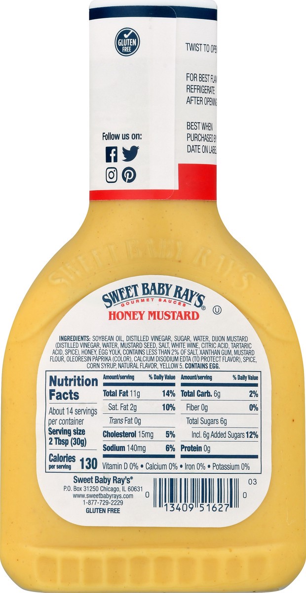 slide 11 of 13, Sweet Baby Ray's Honey Mustard Dipping Sauce 14 oz, 14 oz
