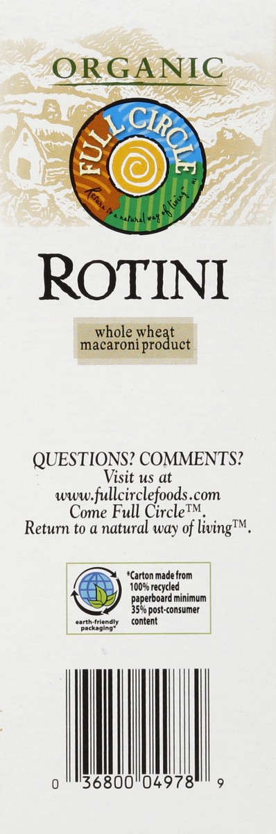 slide 3 of 6, Full Circle Market Whole Wheat Rotini, 12 oz