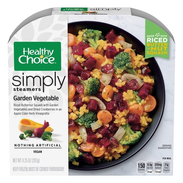 slide 1 of 3, Healthy Choice Simply Steamers Garden Vegetables Riced Butternut Squash, 9.25 oz