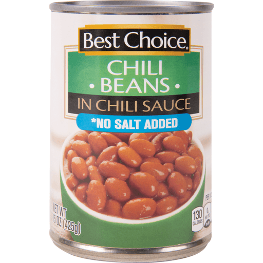 slide 1 of 1, Best Choice No Salt Added Chili Beans In Chili Sauce, 15 oz