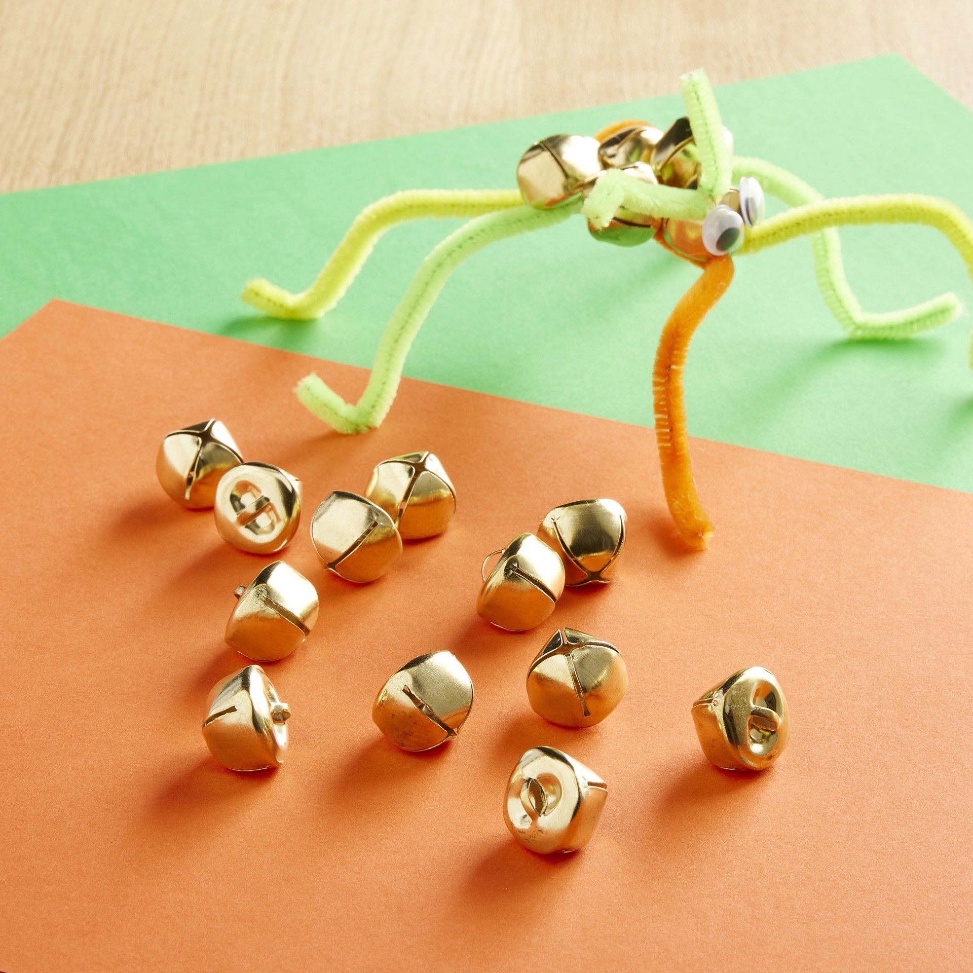 slide 2 of 4, Gold Jingle Bells By Creatology, 18 mm