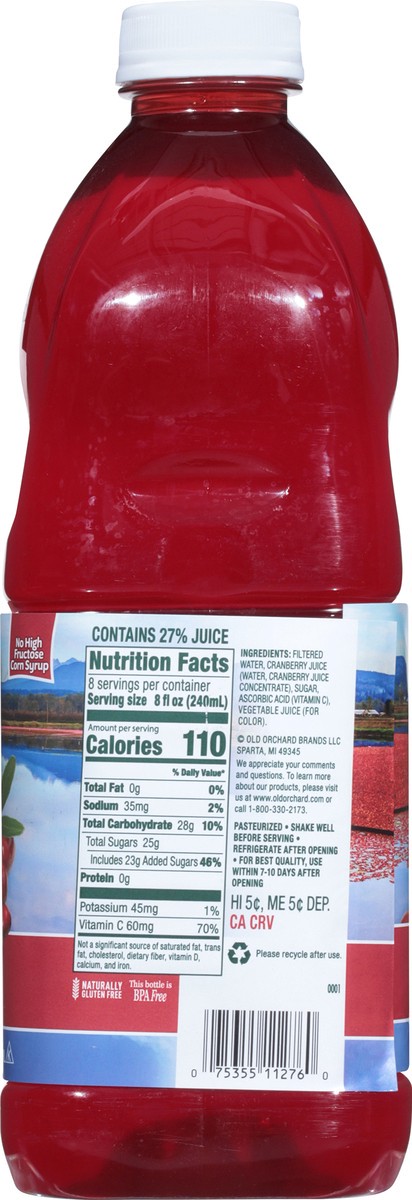 slide 7 of 9, Old Orchard Cranberry Naturals Juice 30% - 64 fl oz, 64 fl oz