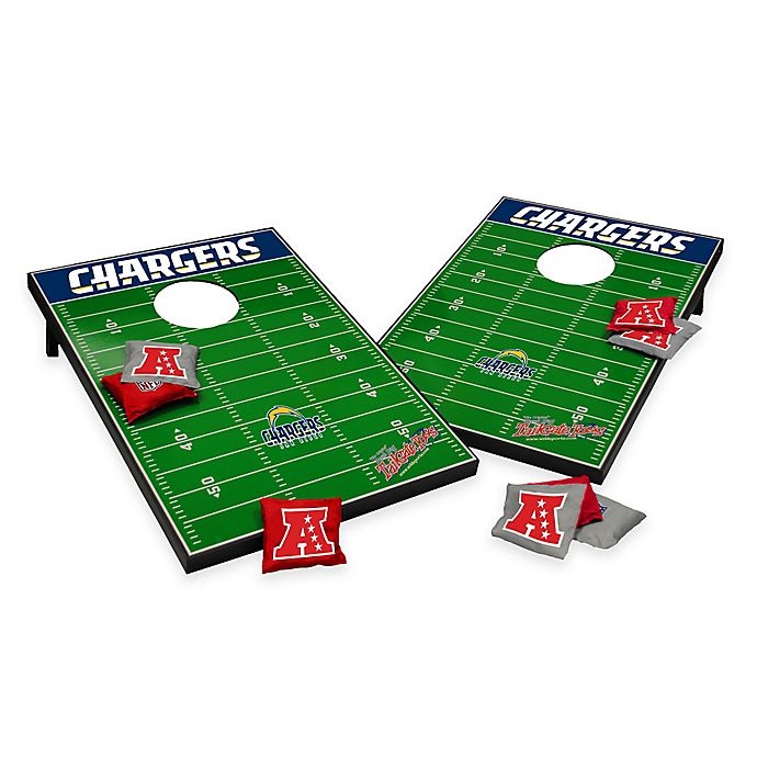 slide 1 of 1, NFL Los Angeles Chargers Tailgate Toss Cornhole Set, 1 ct