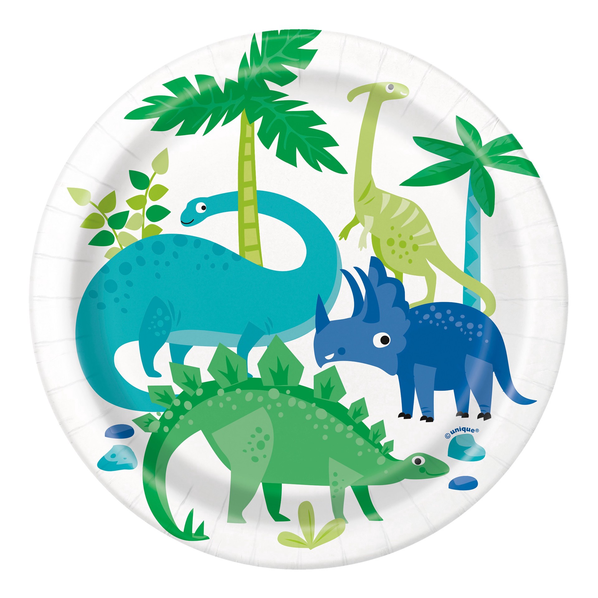 slide 1 of 1, Unique Dinosaur Party Paper Plates, 8 ct